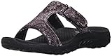 Skechers Women's Reggae Python Dress Sandal, Black Python, 8 M US