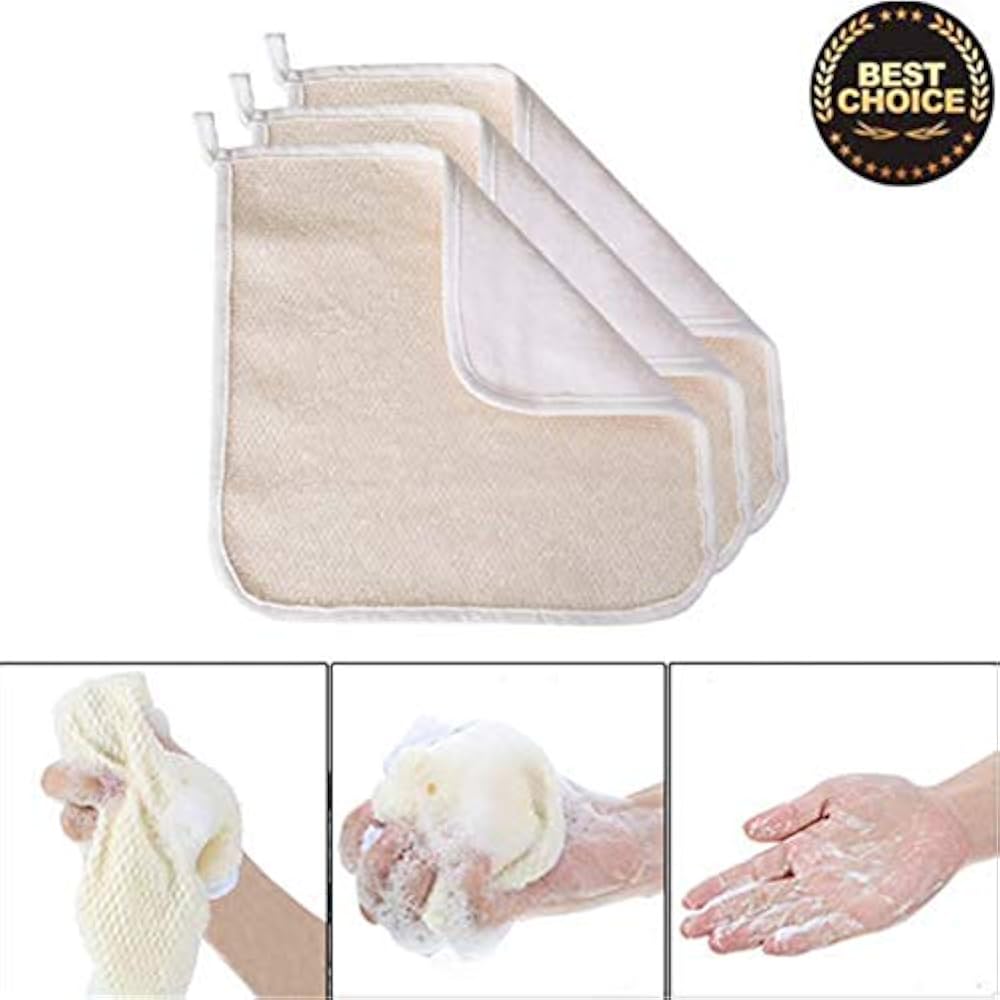 6 Pack Exfoliating Face Body Wash Cloth Towel, SoftWeave Scrub Beauty