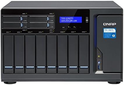 QNAP | TVS-1282T3-i5-16G-US | Ultra-High Speed 12 bay (8+4) Thunderbolt 3 NAS/iSCSI IP-SAN. Intel 7th Gen Kaby Lake Core i5 3.4GHz Quad Core, 16GB RAM, (12TBx 8) Bundle.