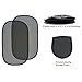 Finduat Car Window Shade -19 Inch x 12 Inch Cling Sunshade for Car Windows - Sun, Glare and Uv Rays Protection for Your Child - Baby Kids Passengers Travel Glare Protector(2 Pack)