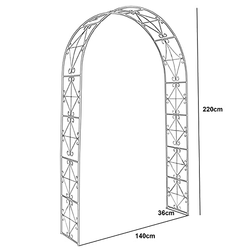SXNYC Rosenbogen, Rosenbogen aus Metall, Rosenbogen Holz, Torbogen Rankhilfe, für Kletterpflanzen, Hochzeit – Bild 3