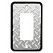 Diamond Plate Single Decorator Wall Plate, Packaging may Vary