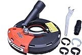 HERZO Universal Surface Grinding Dust Shroud for Angle Grinder 5-inch