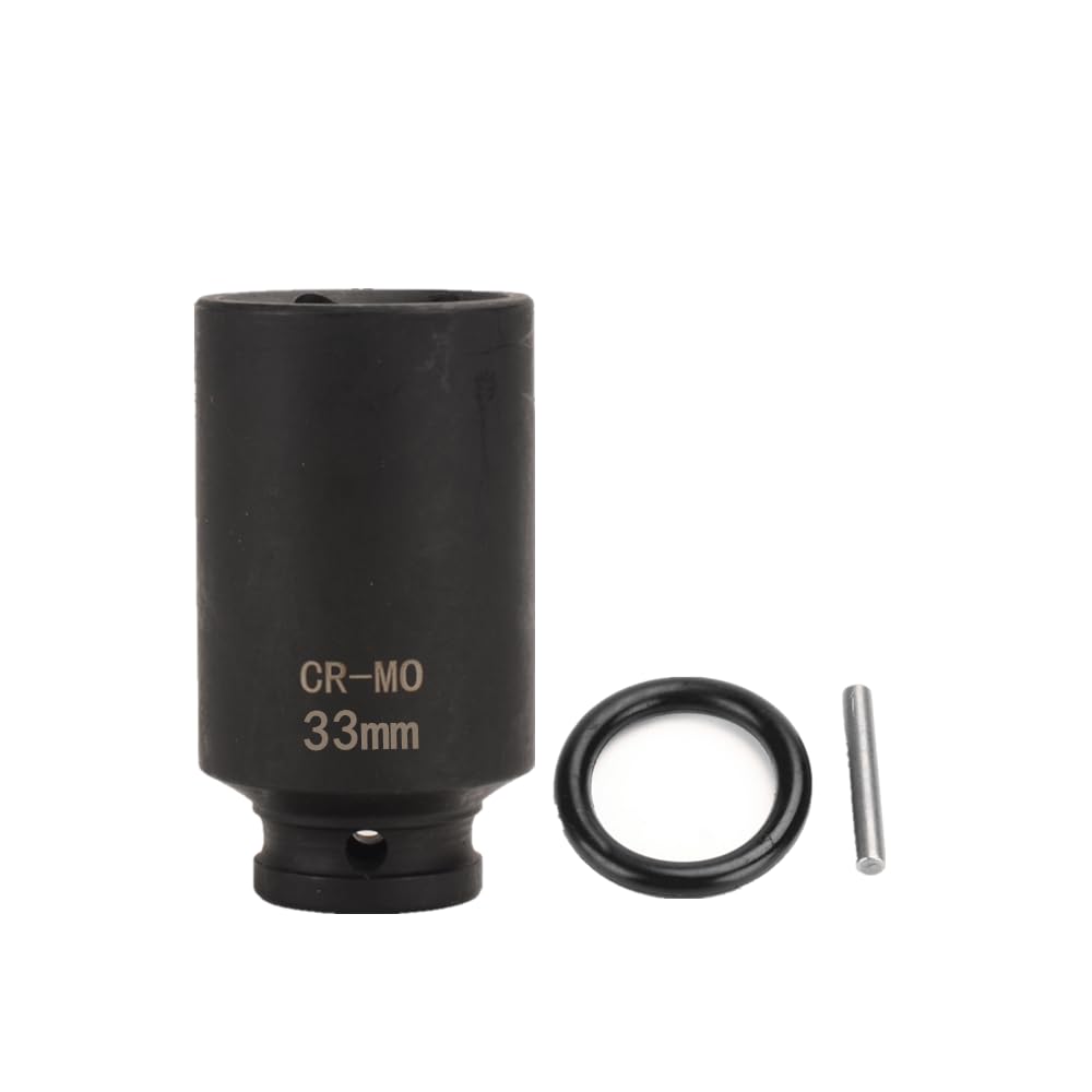 FLZOSPER Deep 6 PT Impact Socket, CR-MO, 6 Point Axle Nut Socket for Easy Removal of Axle Shaft Nuts … (33mm) — image 1