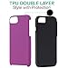 ImpactStrong for iPhone 7/8 Case, Dual Guard Protection Shock-Absorbing Scratch-Resistant Protective Cover, Purple