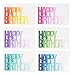 BEST PAPER GREETINGS Bulk Birthday Cards with Envelopes - 144 Pack 4 x 6 in Rainbow Ombre, 6 Designs - Blank Inside & Matching White Envelopes - Happy Birthday Cards Bulk Assortment