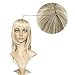 Namecute Ombre Blonde Wig Bangs Layered Full Cap Heat Resistant Synthetic Fiber mix Human Hair Daily Used Cosplay Wigs + Free Wig Cap