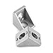 10 Pcs 2020 Aluminum Corner Bracket,20mmx 20mm x 17mm L Shape Right Angle Joint Bracket Fastener Home Hardware for 20mm Aluminum Extrusion (20mmx 20mm x 17mm)