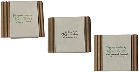 Handmade Soap Gift Box - Activated Charcoal &amp; Tea Tree Scents Multi Pack - 3 Bars Of Soap Per Variety Pack