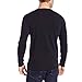 100% Merino Wool Expedition Weight Mens Crew Shirt - Heavy Weight Base Layer Top - Extreme Cold Weather Gear - Black - Large