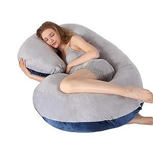 Jcickt Pregnancy Pillow C Shaped Full Body Pillow with Velvet Cover Maternity Pillow for Pregnant Women