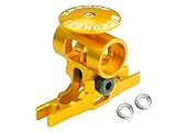 Microheli Precision CNC AL Main Rotor Hub w/ Button (GOLD) - BLADE 200 SRX / 200 S