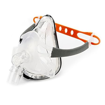 BMC FM1A Vollgesichtsmaske für CPAP Bipap-Maschine COPD Schnarchen und Schlaftherapie Größe M verbinden Gesicht und Schlauch 