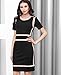 Miusol Women's Scoop Neck Optical Illusion Busniess Bodycon Dress, Black, Medium