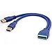 Dual USB 3.0 Type A to 20 Pin Header Cable Super Speed 5Gbp/s Data Sygn Transmission Adapters Male Y Connectors Slot for Computer Motherboards