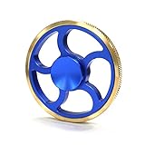 GNGTec Circle Fidget Spinner Metal Play Toy,Stainless Steel Ball Bearing,4 Mins Average Spin,Super Smooth Quiet Durable,Viget Wheel Spinner Collection for Kid and Adult (Blue)