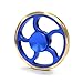 GNGTec Circle Fidget Spinner Metal Play Toy,Stainless Steel Ball Bearing,5 Mins Average Spin,Super Smooth Quiet Durable,Viget Wheel Figit Spinner Collection for Kid and Adult (Golden Blue)
