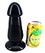 Big Size Anal Plug, LZYAA Adult Sex Toys Dildo Liquid Silicone Material No Any Smell Strong Suction Cup for Hand-Free Soft Penis (Black)