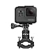 Lammcou Actioncam Bike Handlebar Mount, Metal Bicycle Holder Rack Roll Bar Mount Adapter Compatible with GoPro Hero 13 12 11 10 9 Insta-360 X3 X2 Go 3 Bicycle Holder - Black