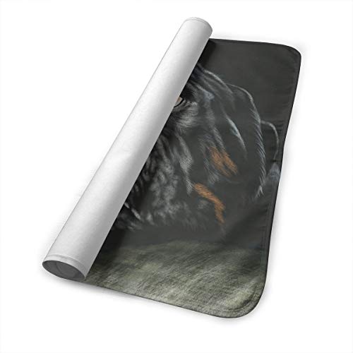 V5DGFJH.B Baby Portable Diaper Changing Pad Black Rottweiler Breed Dog Urinary Pad Baby Changing Mat 31.5" x25.5''