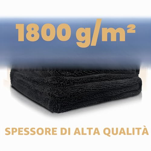 Ghguole Car Drying Cloth, 90 x 60 cm, 1800 GSM Microfibre Car Cloth, Extra Large, Very High Absorption, No Fluff, Drying Without Scratches, Body Cars and Motorcycles