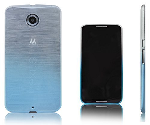 Xcessor Transition Color Flexible TPU Case for Motorola Google Nexus 6. With Gradient Silk Thread Texture. Transparent / Light Blue Xcessor Transition Color Flexible TPU Case for Motorola Google Nexus 6. With Gradient Silk Thread Texture. Transparent / Light Blue