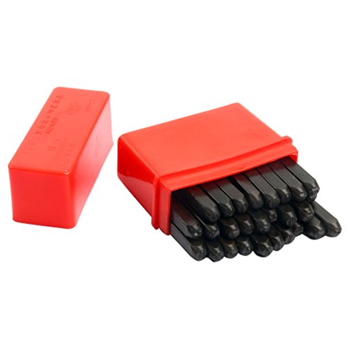 YaeTek 27pc 3/32 (2.5mm) Capital Letter Stamp Punch Set for Jewel Making/Steel Stamp Die Punch/Wood/Leather Jewelry Marking Tool Alphabet Letters A-Z and& Symbol - Thumbnail 2