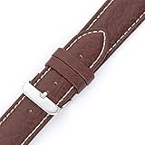 Hadley-Roma Men's MSM906RB-220 22-mm Brown Genuine Leather Watch Strap