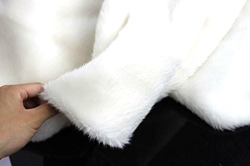 Vardhman Soft Hair Fur Cloth : 38" X 34" Inches Approx (Hair Length - 2cm) Color - White : for Used in Dresses, Art & Craft, Photo, Selfie Props, Soft Toys Making & Other Craft Work.