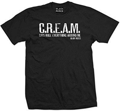 Black Roses Men's C.R.E.A.M. Cats Rule Everything Around Me T-Shirt XXX-Large Black