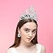 DcZeRong 5 Inch Tall Large Tiara Adult Women Birthday Pageant Prom Queen Silver Crystal Rhinestone Crown