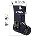 Beyond Your Thoughts New Police Christmas Stocking for Law Enforcement Officers, Tactical X-mas Embroidery Stockings Ornament for Family, Military-Inspired Decorations, Navy Theme 1 Pack