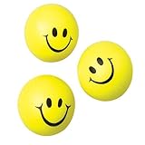 (Pack of 12) Happy Face Squeeze Balls
