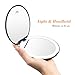 KEDSUM LED Lighted Compact Travel Mirror, 1x/10x Magnification Lighted Makeup Mirror, Hand Held Folding Magnifying Mirror with Lights, Large 5”Wide Illuminated Portable Mirror