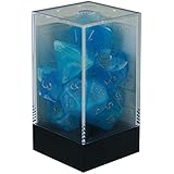 Chessex Luminary Sky with Silver (Glow in The Dark) Polyhedral Dice Set of 7 - 27566