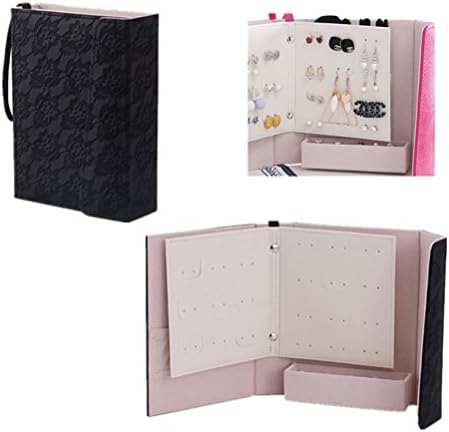 Jewelry Box Note Book Girl Jewelry Hanging Organizer Storage PU Leather Holder For Earrings Necklace Bracelet Ring Travel Goods