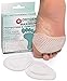 Premium Metatarsal Pads for Men & Women by Oxygen Swiss Lab | Soft Silicone Gel Ball of Foot Pads for Athletes, Morton’s Neuroma, High Heels, Running & More | Soothe Feet Pain Instantly (White)