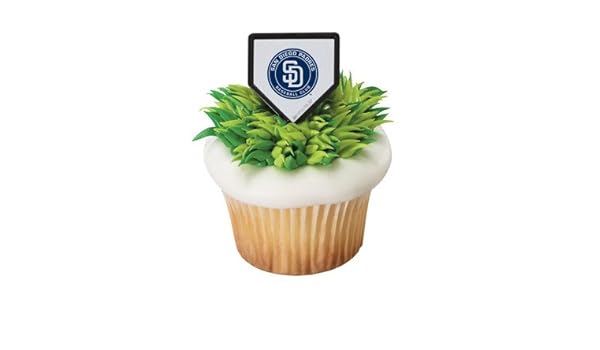Amazon Com Mlb Cupcake Topper Rings San Diego Padres Kitchen
