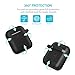 SYNCWIRE AirPods Case, AirPods Protective Cover [Front LED Visible] Durable Silicone Skin Case with Keychain [Waterproof and Shockproof] for Apple AirPods 1 & 2 [Supports Wireless Charging] - Black