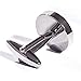 Digabi Initial Letter Cufflinks 18K White Gold Mother of Pearl C