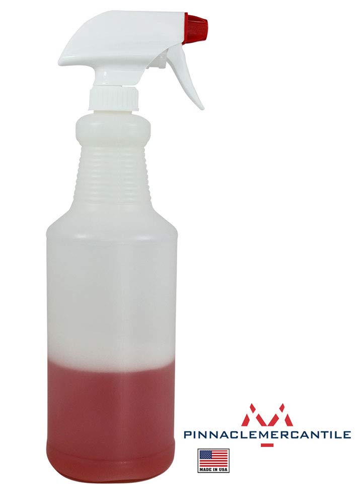 Pinnacle Mercantile Plastic Spray Bottles Leak Proof Technology Empty 32 oz Pack of 3 Made in USA: Industrial & Scientific