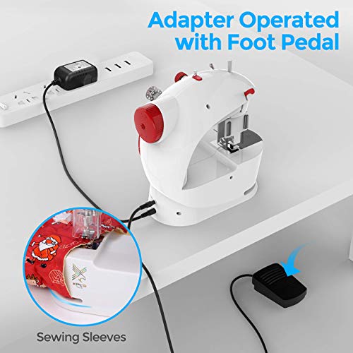 KPCB Kids Sewing Machine for Beginners with Finger Guard and Christmas