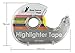 GreyParrot Tape Fluorescent Neon Highlighter Tape Removable, (3 Pack All Yellow), 1/2in x 600in Per Roll, Office/Craft Tape