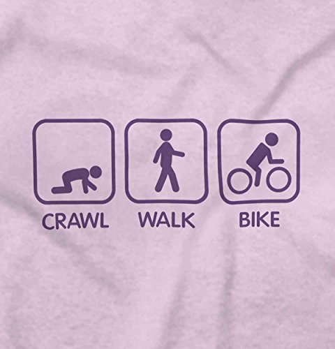 Crawl Walk Bike Cute Funny Biking Hobby Race Bicycle Baby Onesie Bodysuit