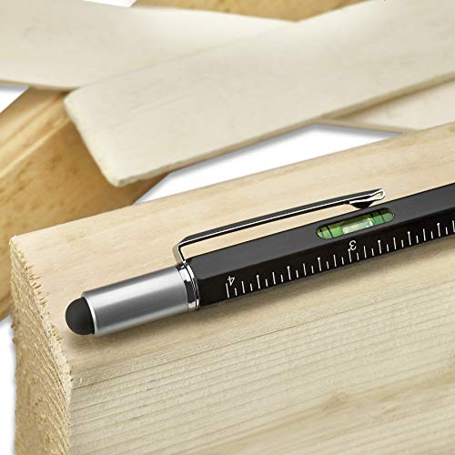 ETCBUYS Screwdriver Pen Pocket Multi-Tool 6 in 1 - Multi-Functional & Sturdy Aluminum DIY Tool, with Screwdriver, Stylus, Bubble Level, Ruler & Phillips Flathead Bit. Unique Gift Idea (3 Piece, Set) - Thumbnail 6