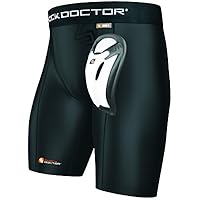 Shock Doctor Athletic Supporter, Compression Shorts w/Athletic Cup, Youth & Adult