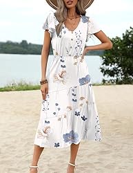 Zeagoo Vacation Dresses Summer Casual Boho Dress
