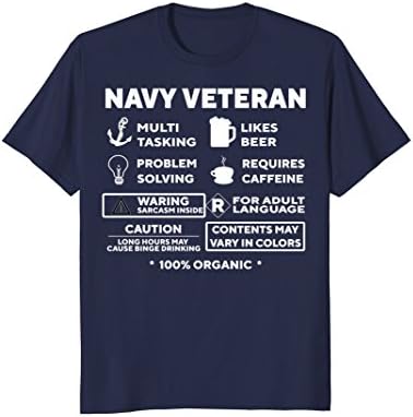 Mens US Navy Veteran T-shirt Gift For Veteran Day 2017 Medium Navy