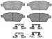 ACDelco Silver 14D1161CH Ceramic Rear Disc Brake Pad Set with Hardware