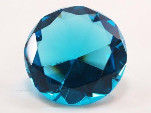 Diamond Shaped 80 mm Diameter Crystal Jewel Paperweight by Tripact - 04
